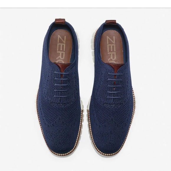 Cole Haan Men's Zerogrand Dark Blue Knit Sneakers - Picture 1 of 10